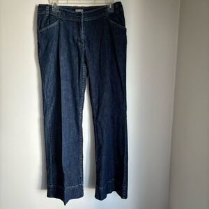 J. Jill Women’s stretch trouser jeans pants wide leg size 8 - EUC!